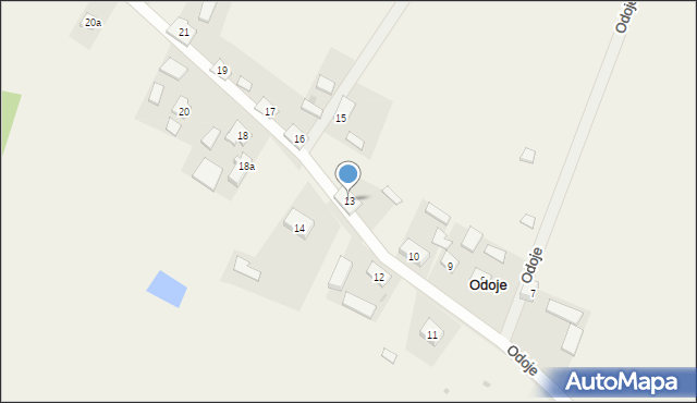 Odoje, Odoje, 13, mapa Odoje