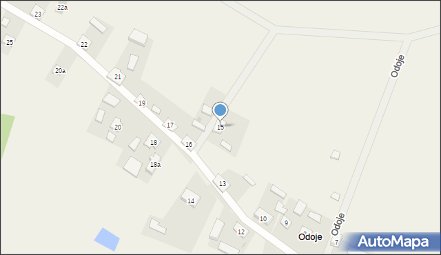 Odoje, Odoje, 15, mapa Odoje