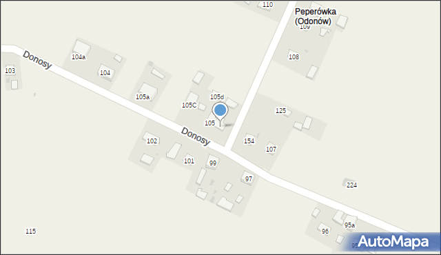 Odonów, Odonów, 106, mapa Odonów