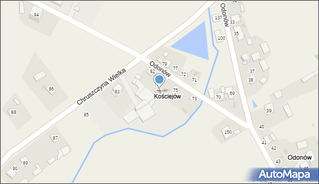Odonów, Odonów, 76, mapa Odonów