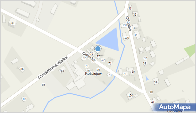 Odonów, Odonów, 77, mapa Odonów