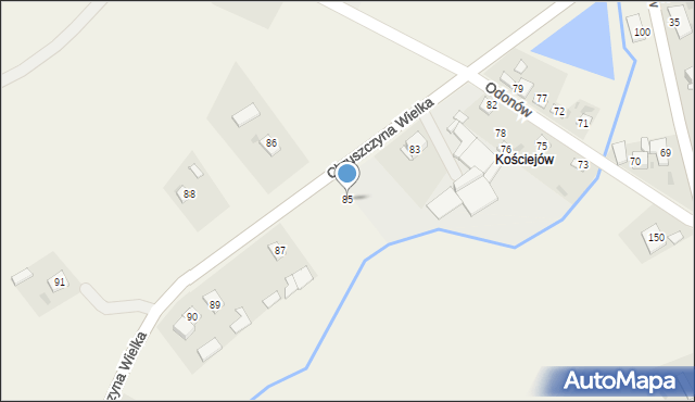 Odonów, Odonów, 85, mapa Odonów