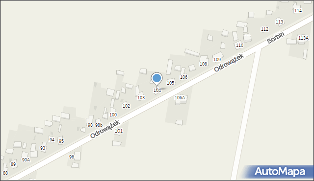 Odrowążek, Odrowążek, 104, mapa Odrowążek
