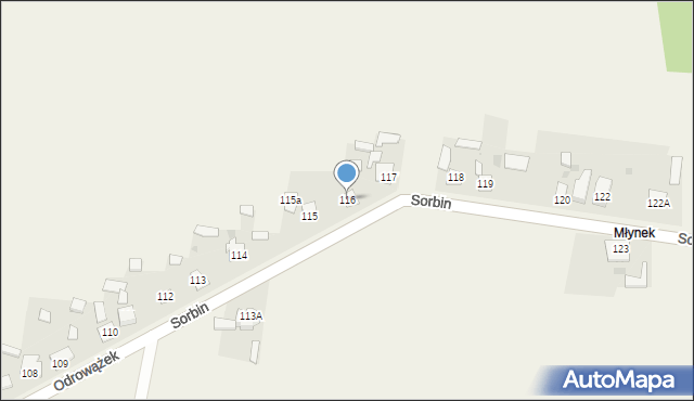 Odrowążek, Odrowążek, 116, mapa Odrowążek