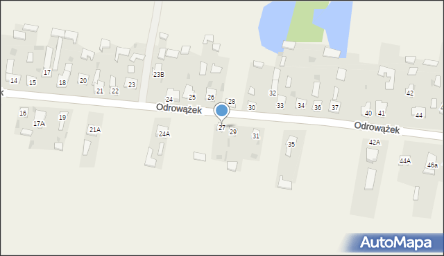 Odrowążek, Odrowążek, 27, mapa Odrowążek