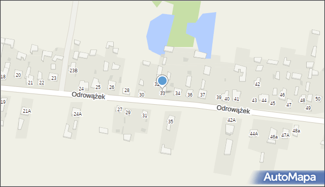 Odrowążek, Odrowążek, 33, mapa Odrowążek