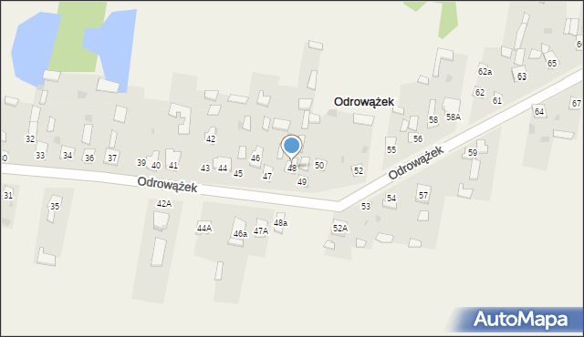Odrowążek, Odrowążek, 48, mapa Odrowążek