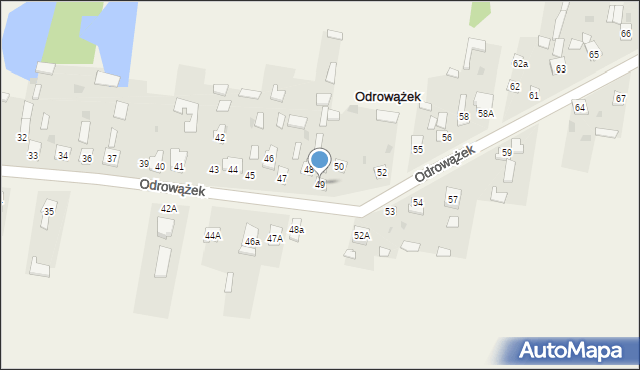 Odrowążek, Odrowążek, 49, mapa Odrowążek