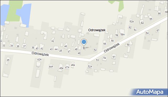 Odrowążek, Odrowążek, 50, mapa Odrowążek