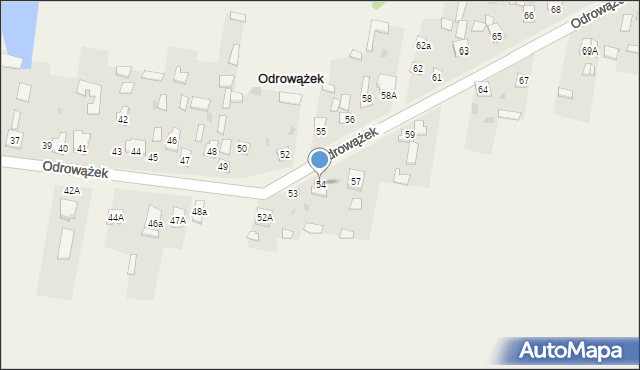 Odrowążek, Odrowążek, 54, mapa Odrowążek