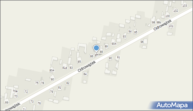 Odrowążek, Odrowążek, 87, mapa Odrowążek