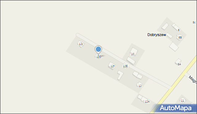 Odrzywołek, Odrzywołek, 12D, mapa Odrzywołek