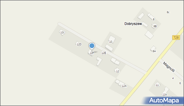 Odrzywołek, Odrzywołek, 12f, mapa Odrzywołek