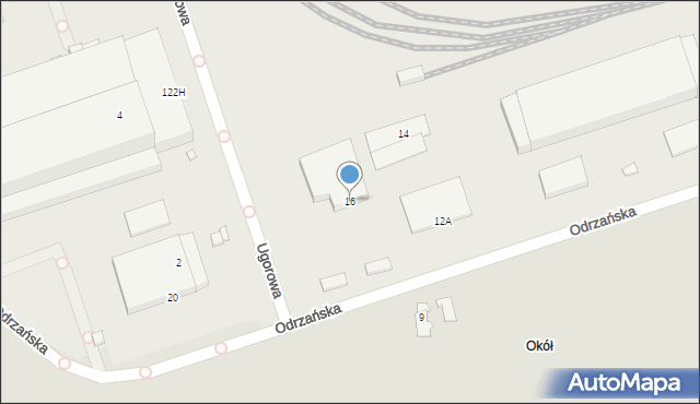 Opole, Odrzańska, 16, mapa Opola