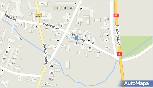 Opole, Odrodzenia, 6, mapa Opola