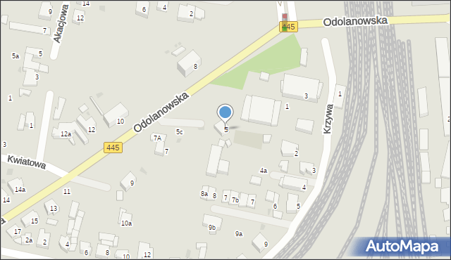 Ostrów Wielkopolski, Odolanowska, 5, mapa Ostrów Wielkopolski