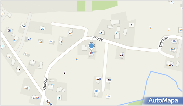 Poręba Wielka, Odnoga, 10, mapa Poręba Wielka