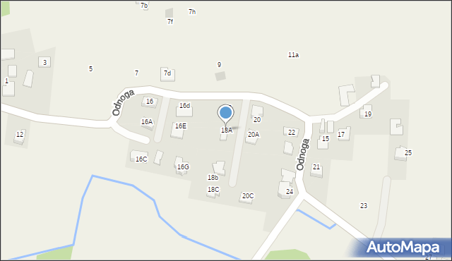 Poręba Wielka, Odnoga, 18A, mapa Poręba Wielka