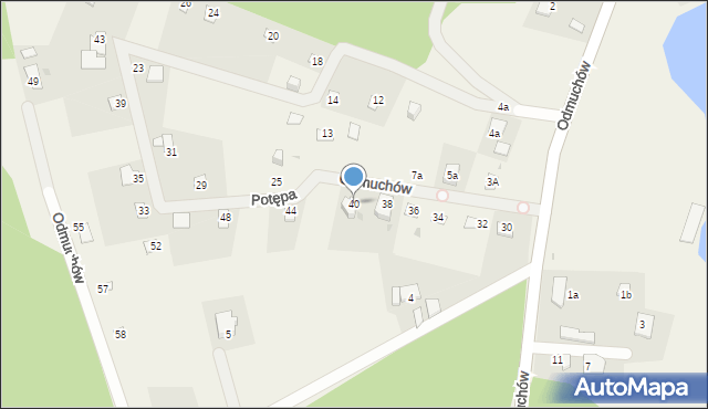Potępa, Odmuchów, 40, mapa Potępa