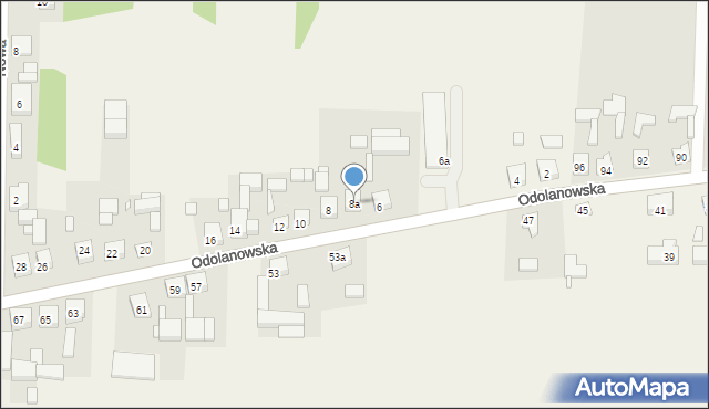 Raczyce, Odolanowska, 8a, mapa Raczyce