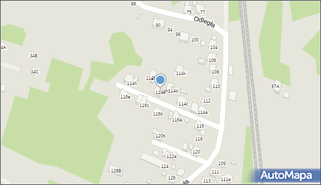 Radlin, Odległa, 114e, mapa Radlin