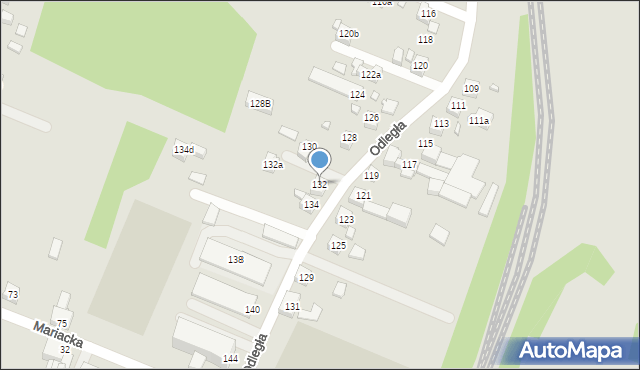 Radlin, Odległa, 132, mapa Radlin