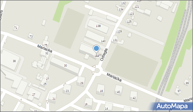 Radlin, Odległa, 144, mapa Radlin