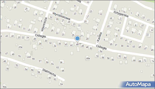 Radlin, Odległa, 44, mapa Radlin