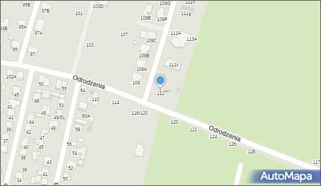 Radom, Odrodzenia, 111, mapa Radomia
