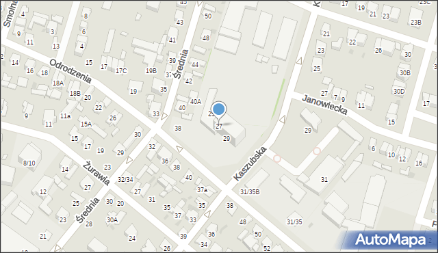 Radom, Odrodzenia, 27, mapa Radomia