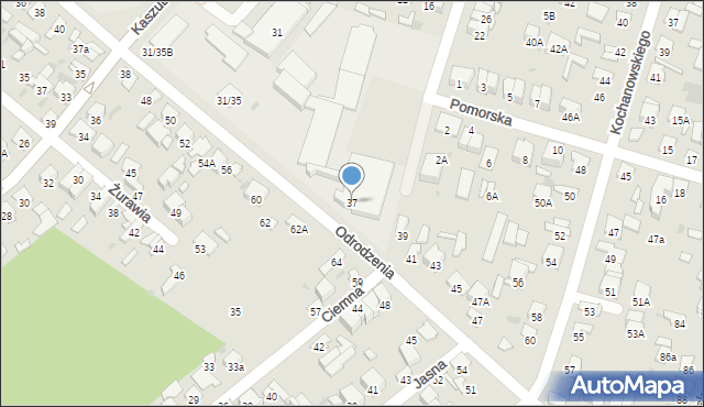 Radom, Odrodzenia, 37, mapa Radomia