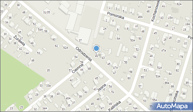 Radom, Odrodzenia, 41, mapa Radomia