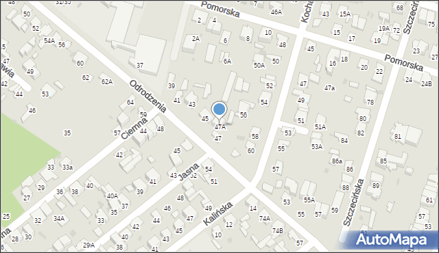 Radom, Odrodzenia, 47A, mapa Radomia