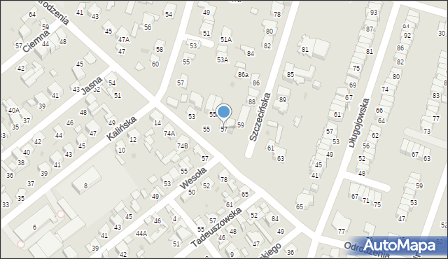Radom, Odrodzenia, 57, mapa Radomia