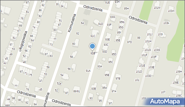 Radom, Odrodzenia, 91B, mapa Radomia