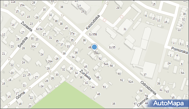 Radom, Odrodzenia, 50A, mapa Radomia