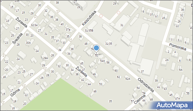 Radom, Odrodzenia, 52, mapa Radomia