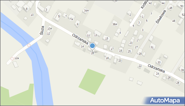 Ratowice, Odrzańska, 16, mapa Ratowice