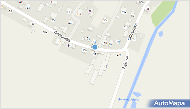 Ratowice, Odrzańska, 38, mapa Ratowice