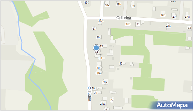 Rogów, Odludna, 33a, mapa Rogów