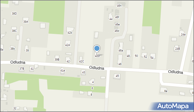 Rogów, Odludna, 42D, mapa Rogów