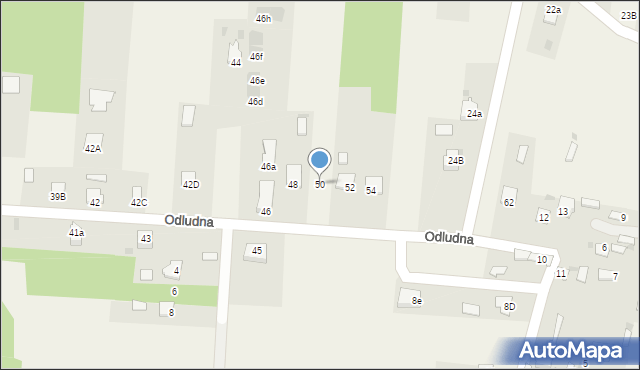 Rogów, Odludna, 50, mapa Rogów