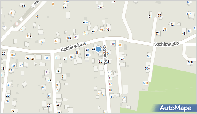 Ruda Śląska, Odrzańska, 13, mapa Rudy Śląskiej