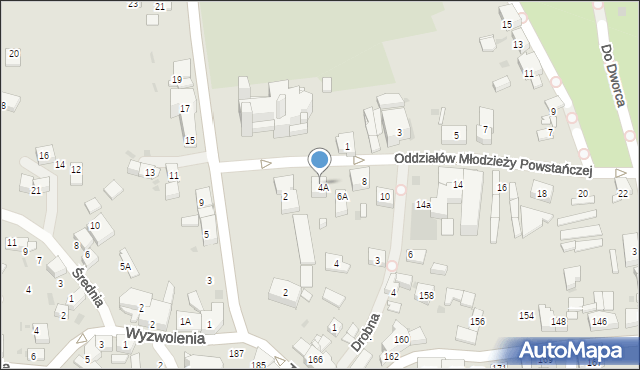 Ruda Śląska, Oddziałów Młodzieży Powstańczej, 6, mapa Rudy Śląskiej