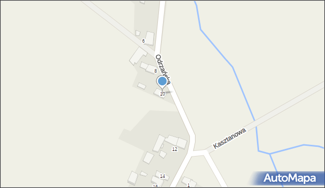 Rybna, Odrzańska, 10, mapa Rybna