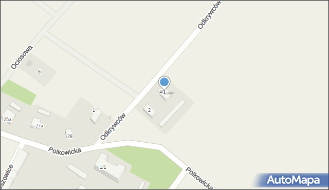 Sieroszowice, Odkrywców, 4/2, mapa Sieroszowice