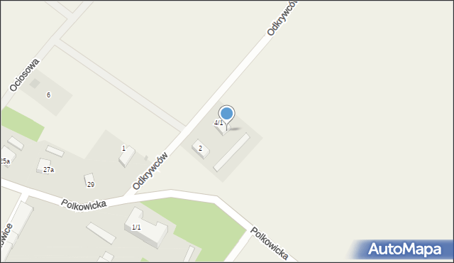 Sieroszowice, Odkrywców, 4/4, mapa Sieroszowice