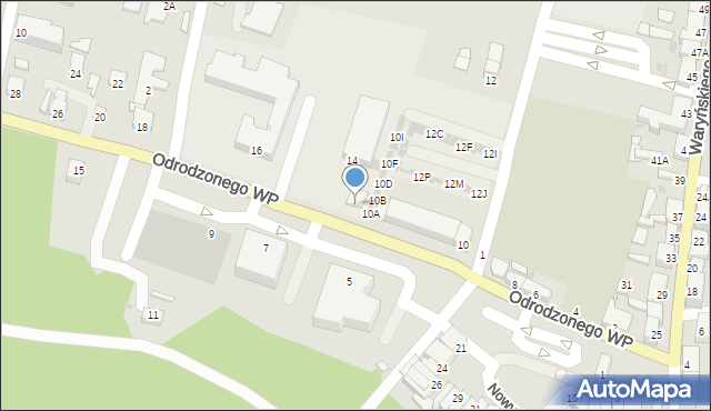 Sława, Odrodzonego Wojska Polskiego, 14A, mapa Sława