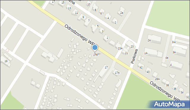 Sława, Odrodzonego Wojska Polskiego, 17b, mapa Sława
