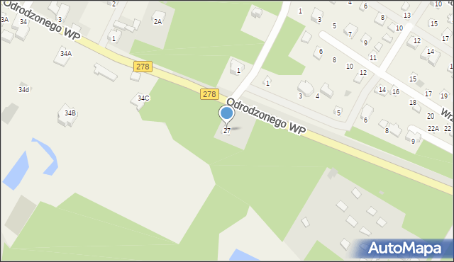 Sława, Odrodzonego Wojska Polskiego, 27, mapa Sława